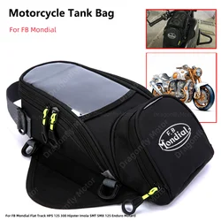 Motorcycle Fuel Bag Mobile Phone Navigation Tank For FB Mondial Flat Track HPS 125 300 Hipster Imola SMT SMX 125 Enduro Motard