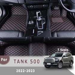 Tappetini per Auto personalizzati RHD per Great Wall GWM WEY TANK 500 2022 2023 (7 posti) accessori copertura per tappeti Styling tappeto per interni Auto