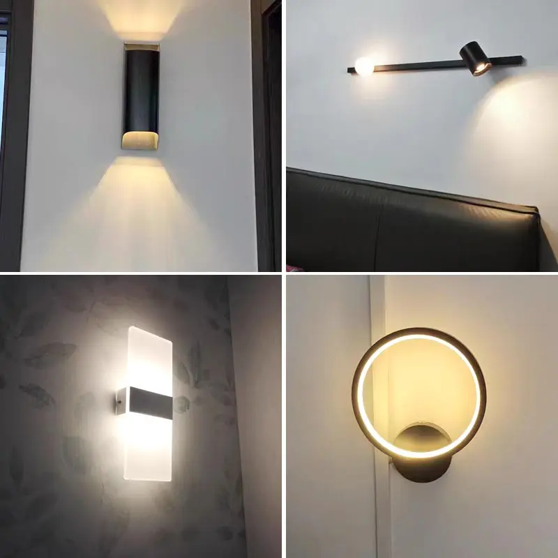 

Modern Led Wall Lights Sconces Fixtures Lamp Nordic Bedroom Lamp Mirror Light Kitchen Bedside Living Room Decoration Home Glass