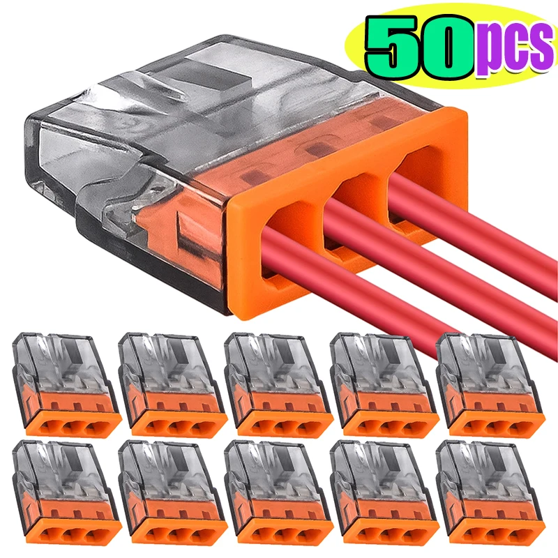 Mini Quick Wire Connectors Terminal Block Hard Stainless Easy Electric Quick Push-In Connectors Electrical Light House Wiring