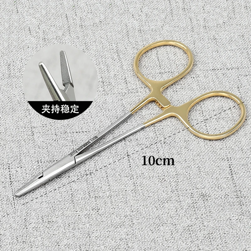 Korean-style 10cm needle holder for double eyelid threading and eyebrow lifting tool cosmetic ophthalmic clamping instrument