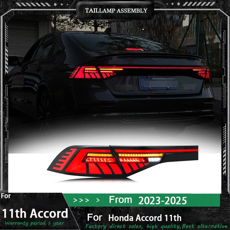 Car tail light For Honda Accord the 11th 2023-2025 Generation modifying LED driving lights and Flowing Turn Signal component