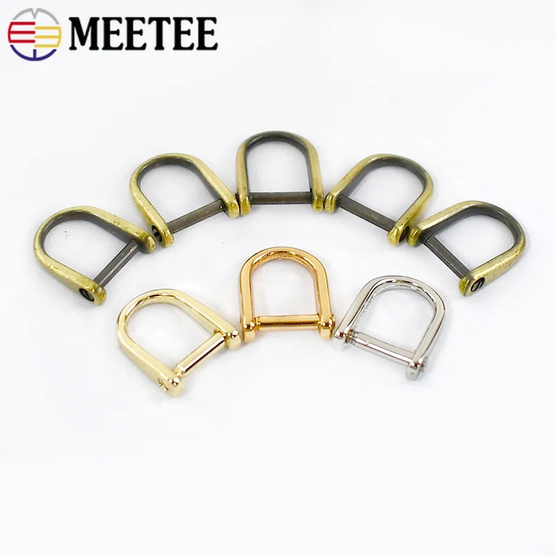 5/10pcs Meetee 8mm O D Ring Buckles Bag Belt Webbing Clothes Hanger Horseshoe Detachable Loop Buckle DIY Hardware Accessories