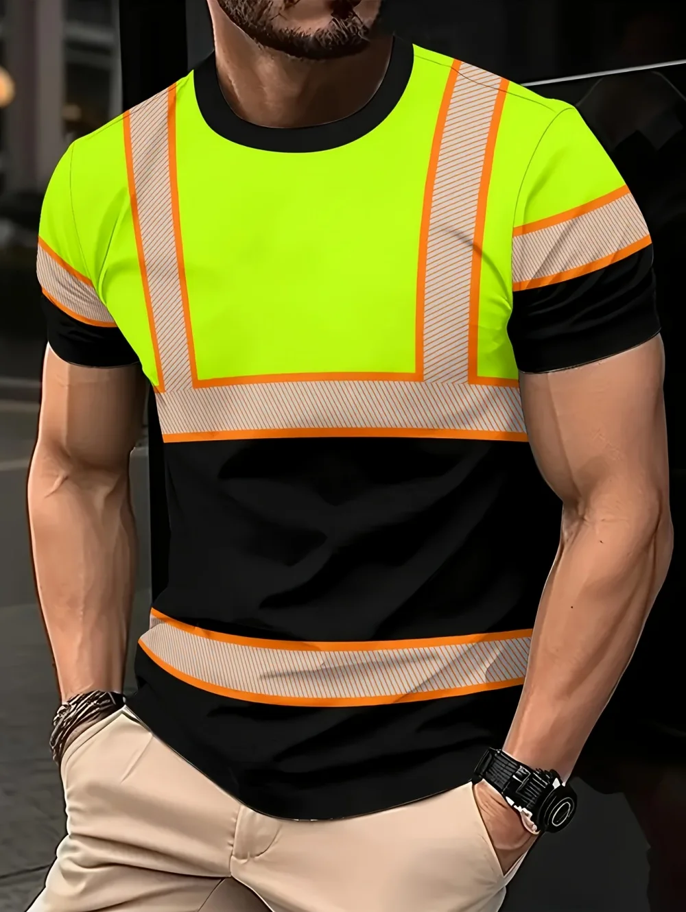 2026 Summer Men's 3D Print Stripe T-Shirts