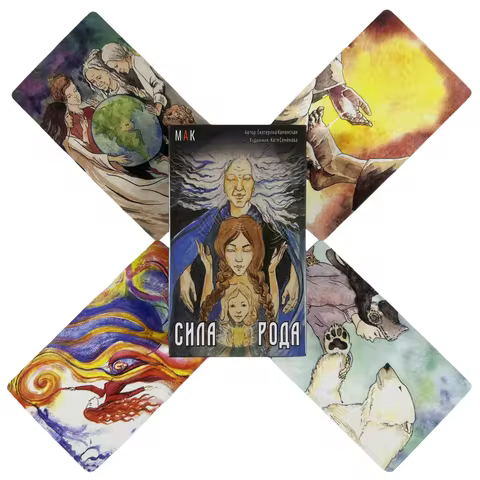 Russian СИЛА РОДА Oracle Cards A 45 Tarot Divination Edition Deck Borad Games Playing Cards