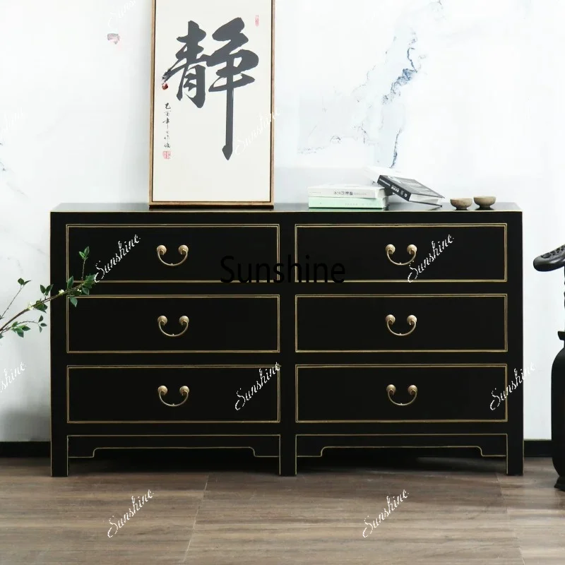 

New Chinese storage bedroom cabinet antique solid wood furniture