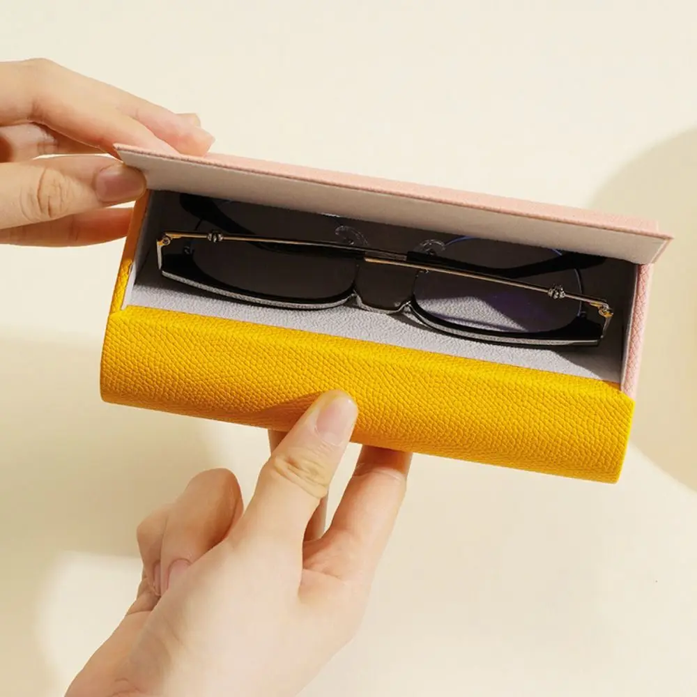 Double Layer Double Eyeglasses Case PU Leather Portable Dual- Glasses Case Waterproof 2 Slots Sunglasses Box For Women Men