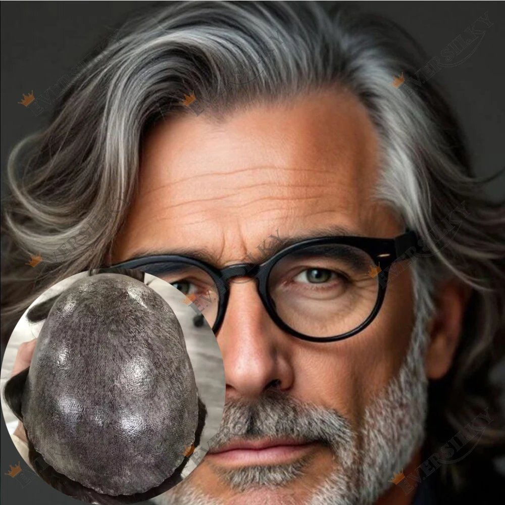 

Незаметный мужской парик-протез, самый дешевый, серый 1B80 1B60, прочный, 100% натуральные человеческие волосы, естественная линия роста волос, тонкий, для пожилых мужчин