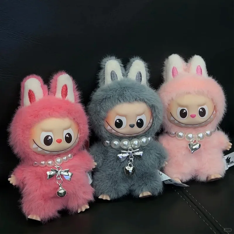 Pearl Collar Necklace For 10.5cm Labubu V4 Doll Clothes Outfit Accessories Ropa Labubu