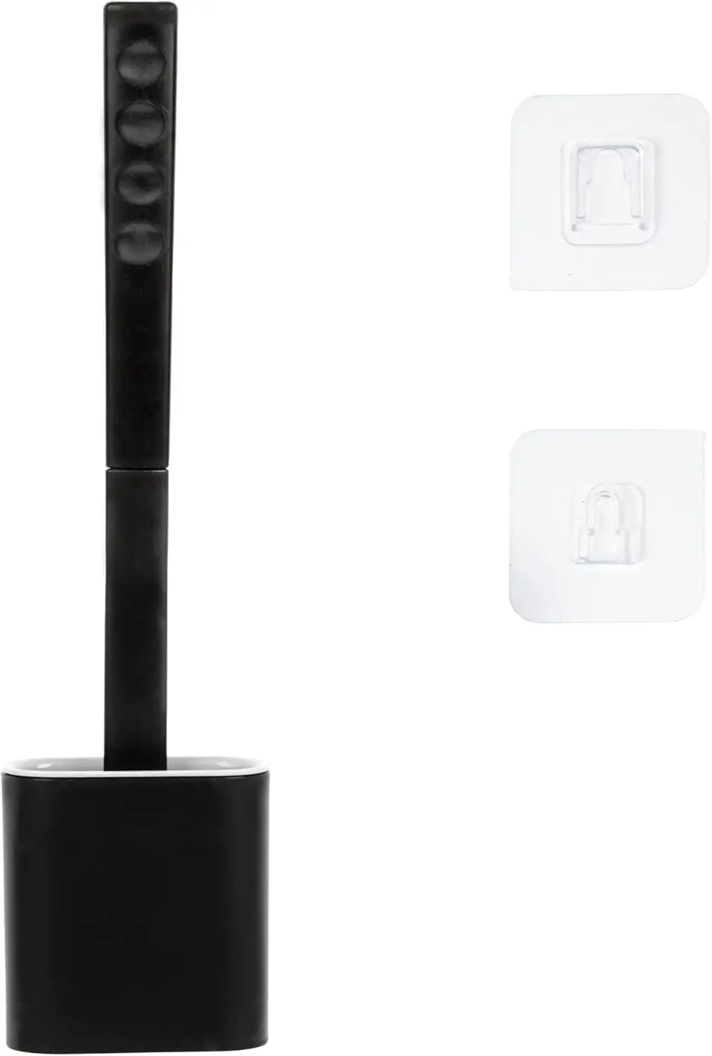 

Набор силиконовых туалетных щеток — настенный черный, длинная нескользящая ручка, гибкая щетина, современный скруббер