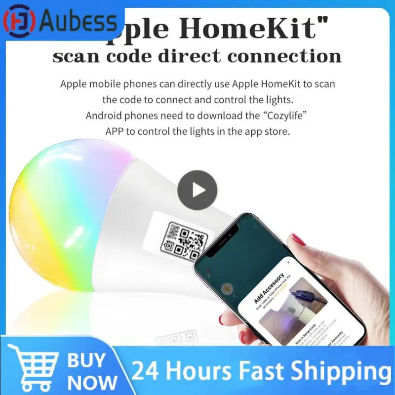 Smart Wifi Bulb Homekit Alexa E27 Led Bulb RGB CW 15W For Dohome Siri Voice Control Home Timer Function RGB Bulb