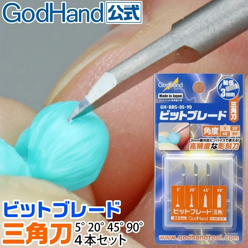 GodHand Tool BBS-05-90 Triangular Head Carving Knife 5°-90° Tool Set Model Craft Model Tool for Model Kit Hobby Tools DIY
