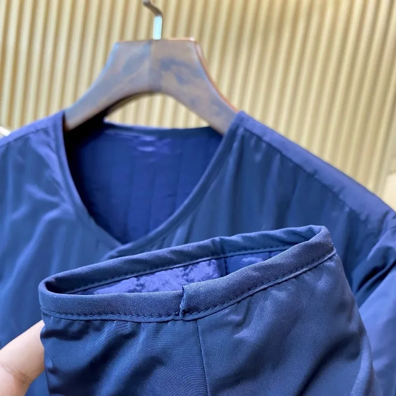 Легкий теплый хлопковый джет для мужчин, уличная двусторонняя одежда, пришитая подставка для ватного диска, модный воротник-стойка