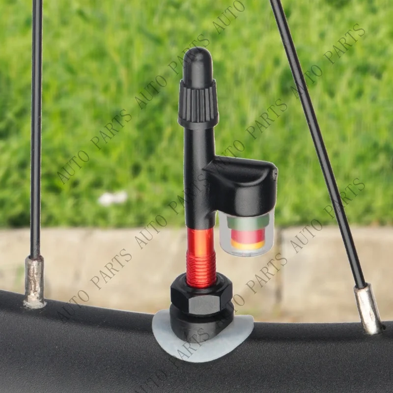 A+ Bike Tire Pressure Monitor for For PRESTA Valves 45x18.7mm Black Aluminum ABS