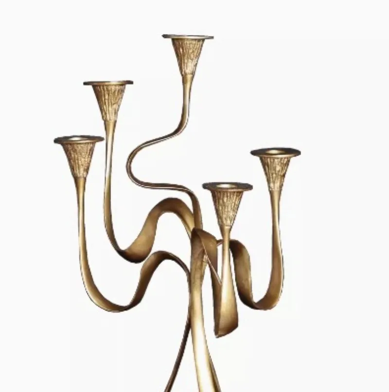 candlestick wabi-sabi style home furnishing creative ribbon candlestick style postmodern geometric abstract American style