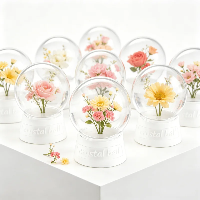 Clear Plastic Snow Globe Kit 6‑Pack With Screw‑on Caps, Multi‑purpose DIY Craft Globe for Wedding Christmas Ins‑Style Desktop