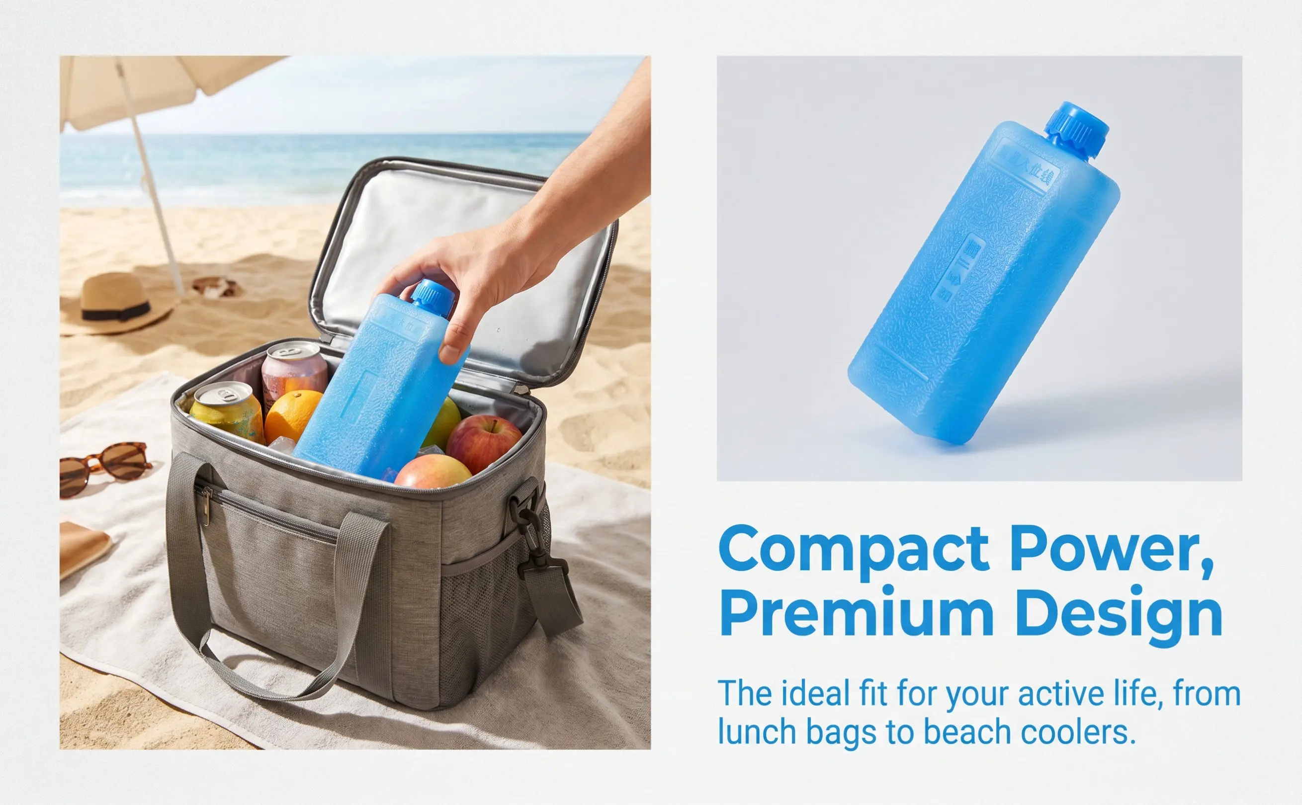 4Pcs Ice Cooling Boxes Stable Rubber Material Leakproof Cooler Ice Packs Food Transport Milk Beverage Freezer Pack Portable