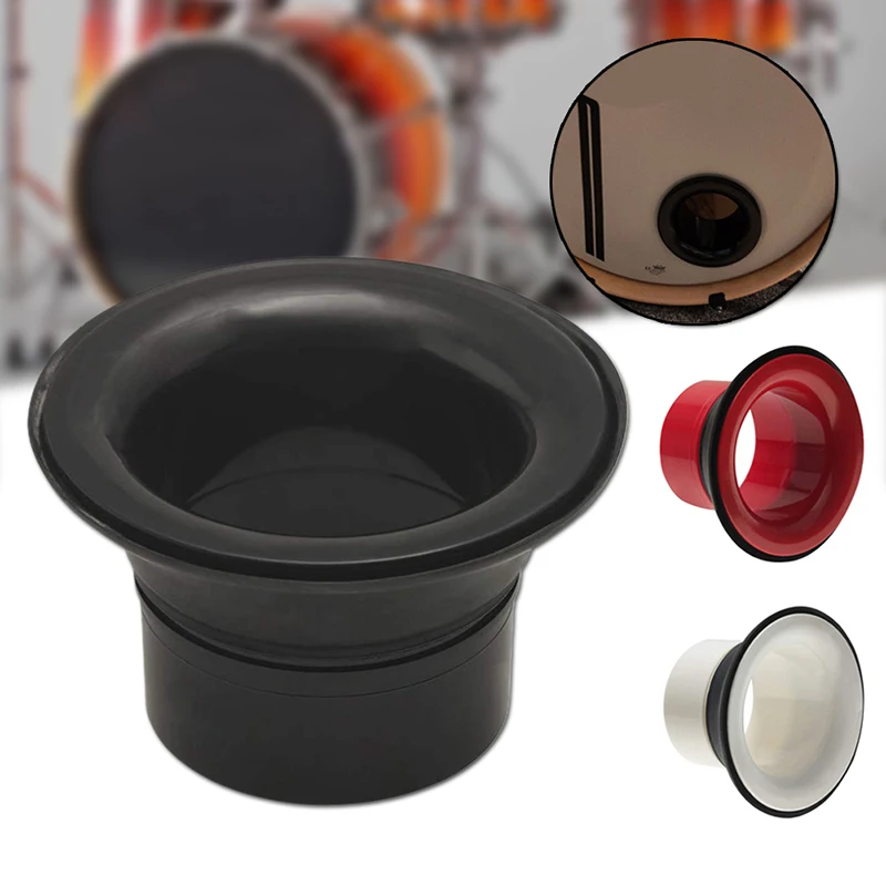 Bass Drum Enhancer abs Gummi Bass Drum Kick Enhancer mit schwarzem Port Hole Protector für Bass Drum Percussion Zubehör