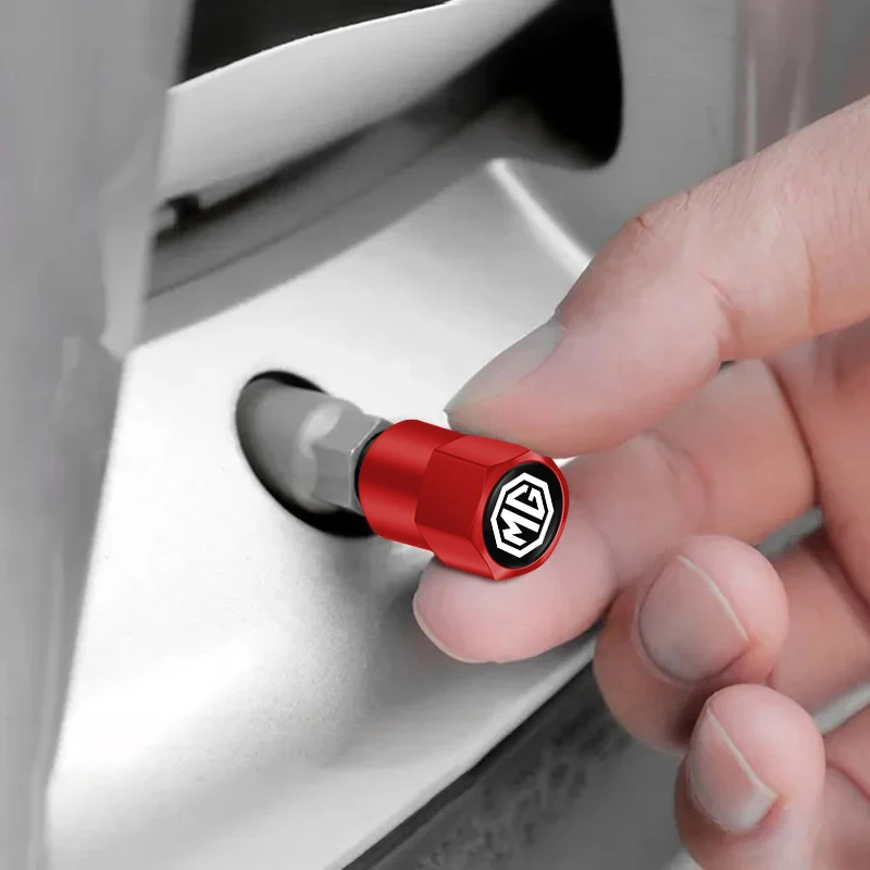 4 قطعة سيارة الإطارات صمام ينبع غطاء الألومنيوم عجلة غطاء صمام الهواء لموريس المرآب MG MG3X-Cross MG6-New EZS-الطيار النقي HS ZST ZS