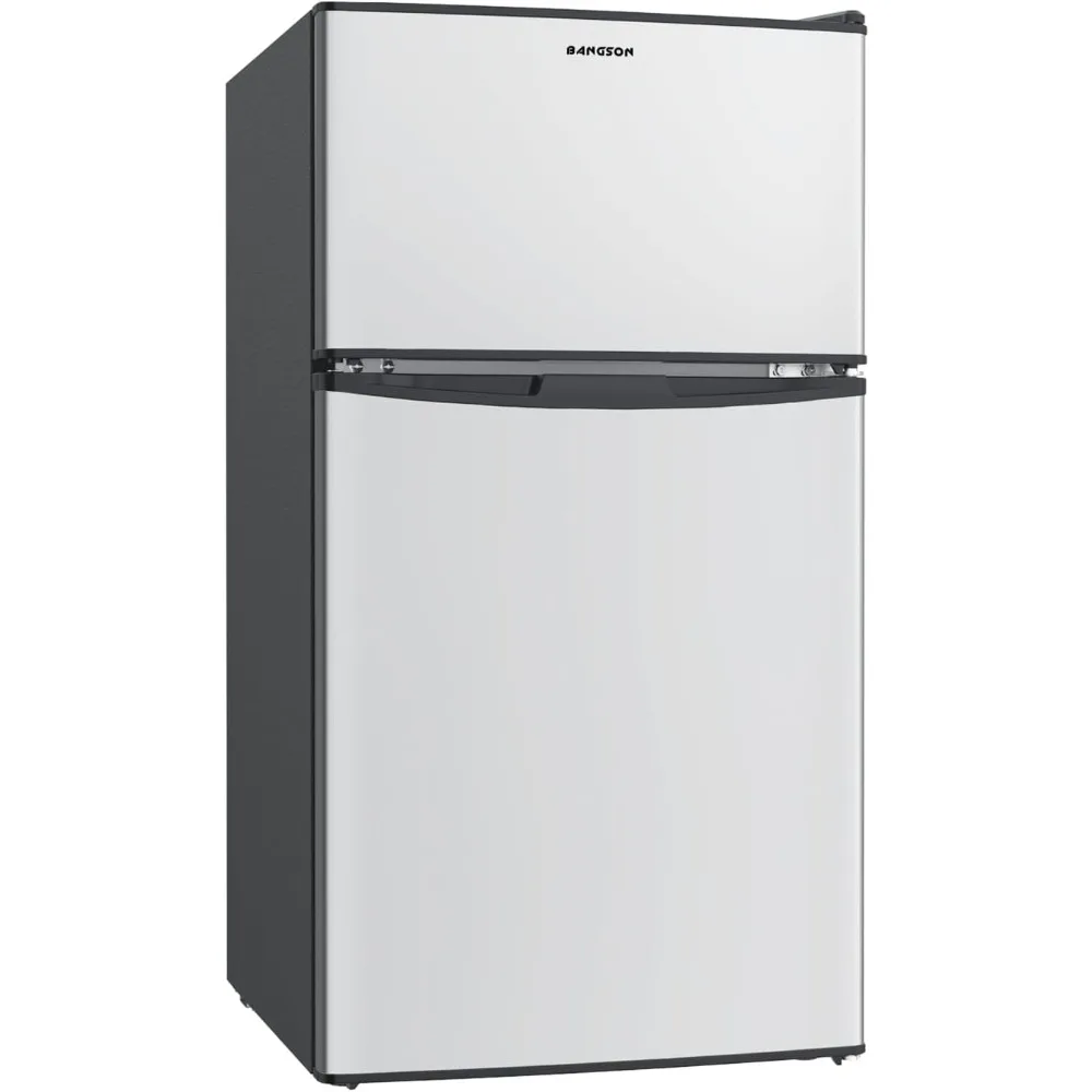 Mini Fridge with Freezer, 3.2 Cu.Ft Compact Refrigerator, 5 Settings Temperature Adjustable, Low Noise Refrigerator