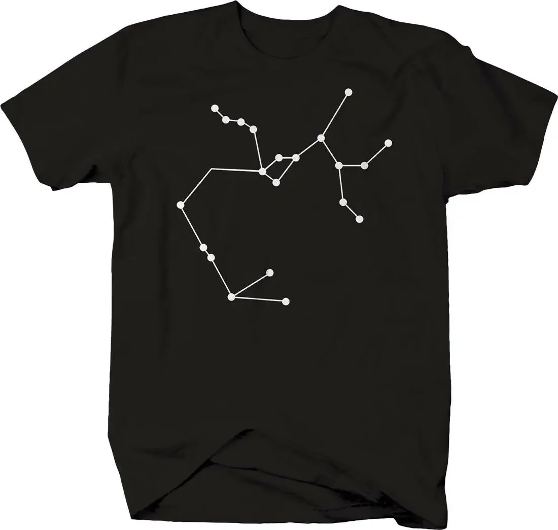 Sagittarius Star Map Constellation Zodiac Astrology Astronomy   T-Shirt Summer Cotton Short Sleeve O-Neck Mens T Shirt New S-3XL