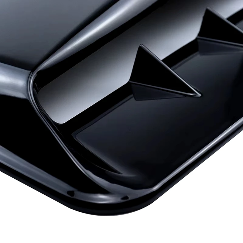 Universal Front Engine Hood Cover Scoop Air Intake Inlet Vent Decorative Glossy Black Car Truck Bonnet Vent Cover Accessory