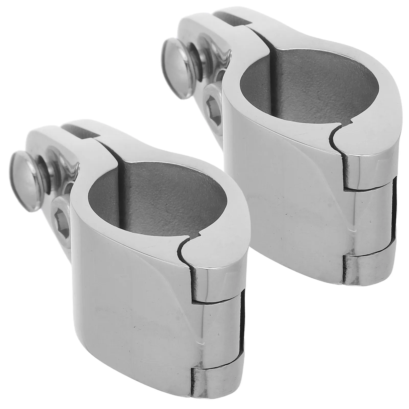 2Pcs Marine Stainless Steel Boat Bimini Jaw Slide Hinged Clamp for 1 Inch Tube Heavy Duty Boat Canopy Hardware Fitting Marine
