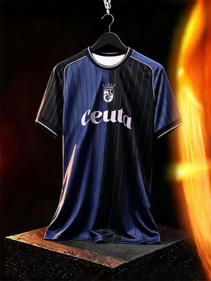 2026Summer Men Soccer Shirts Cycling Sports Shirt 2026-27 Ceuta Spain Football Jersey Local Visitor Equipment Quick Drying Shirt