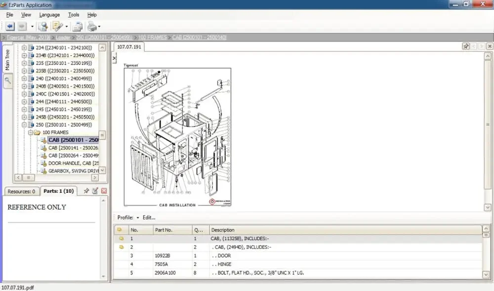 Tigercat Spare Parts Catalog and Workshop Manuals Vmware 2024