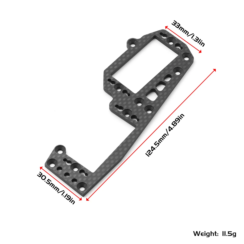 Piastra di montaggio Servo piastra Radio in fibra di carbonio TO-266-MP10 per parti di aggiornamento auto Kyosho MP10 1/10 RC