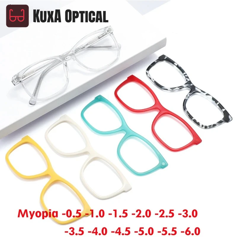 

KUXA Спортивная оправа 6 в 1, солнцезащитные очки для близорукости, поляризованные с магнитным зажимом, новинка 2025 года, мужские и женские оптические очки по рецепту от -0,50 до -10