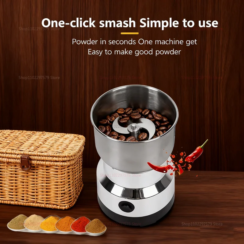 Бытовая мельница для кофейных зерен, ультратонкая дробилка для порошка, многофункциональная универсальная мельница для сухих и влажных специй, орехов и семян, 2025 г.
