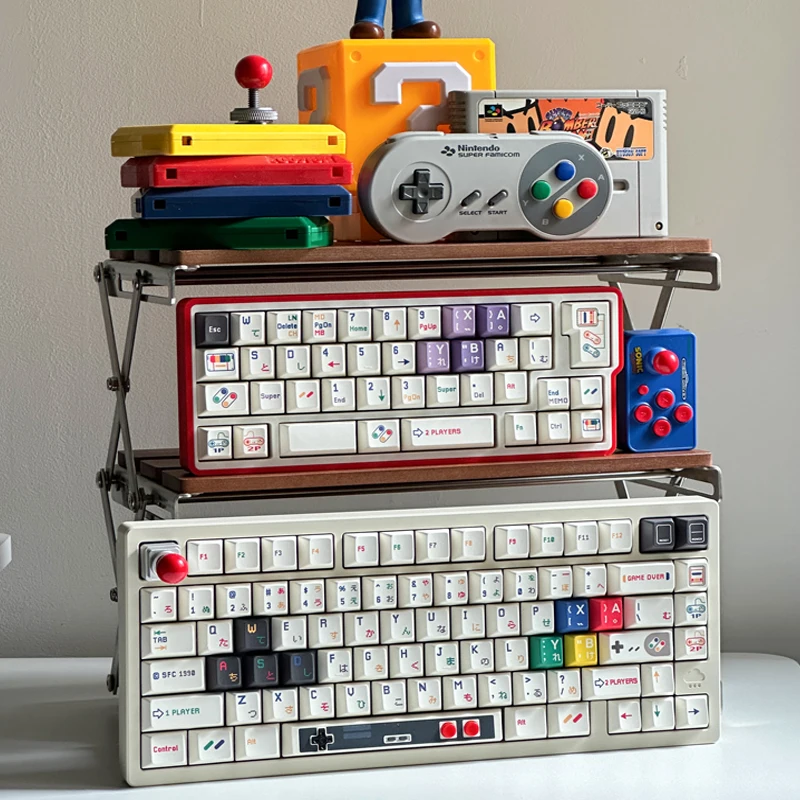 Teclas FBB SFC 1990, tema de máquina de juego, tapa de tecla de teclado mecánico, interruptores MX, teclas artesanales, Joystick, accesorio personalizado DIY