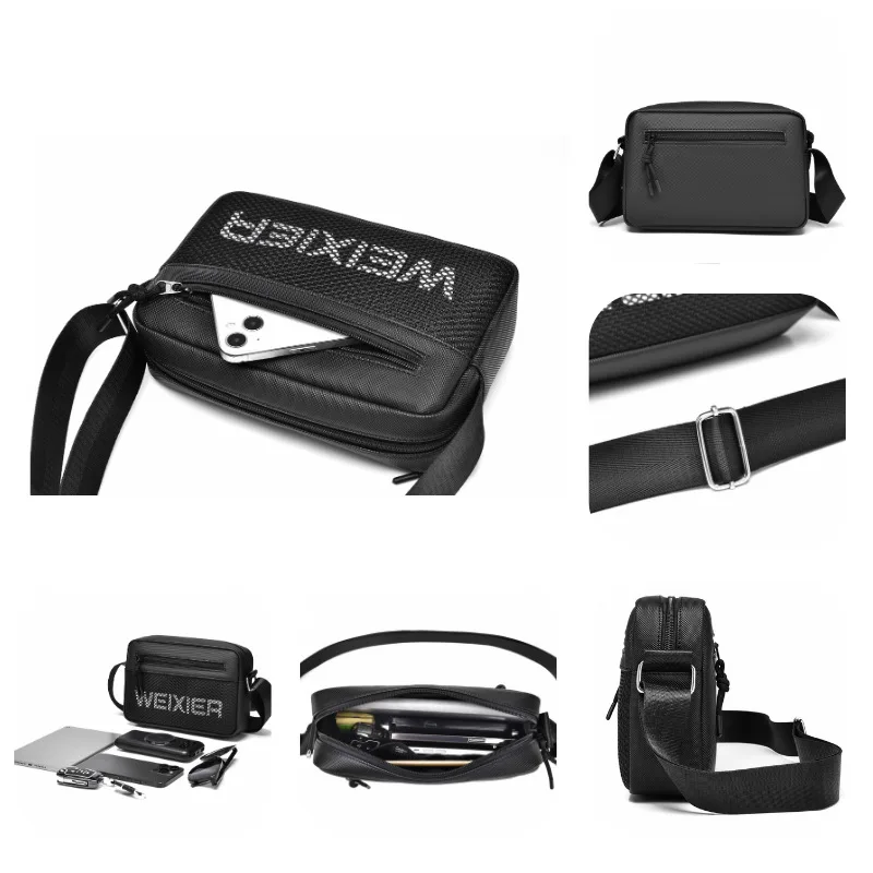 Men's crossbody single-shoulder bag, waterproof ultra-light portable small shoulder bag, travel single-shoulder backpack