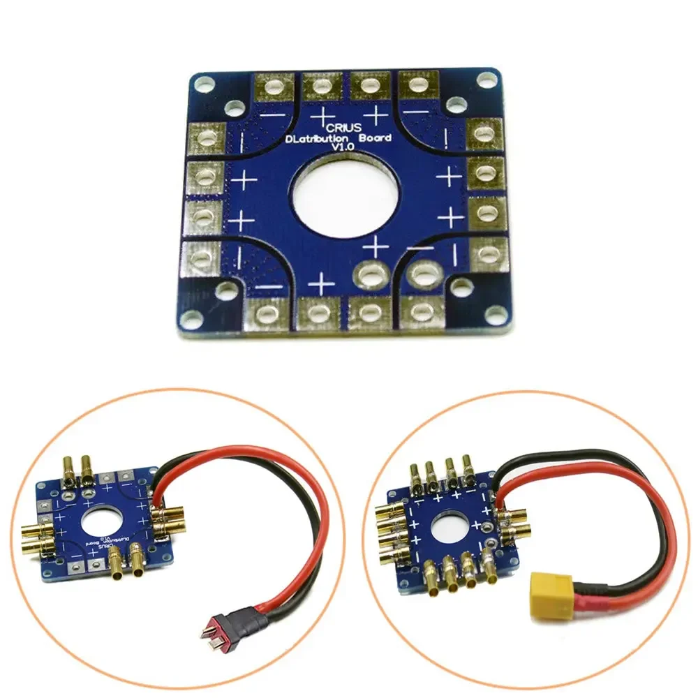 ESC 분배 보드 연결 보드 납땜 T / XT60 플러그 및 3.5mm 바나나 불릿 커넥터, QAV250 280 F450 쿼드콥터용