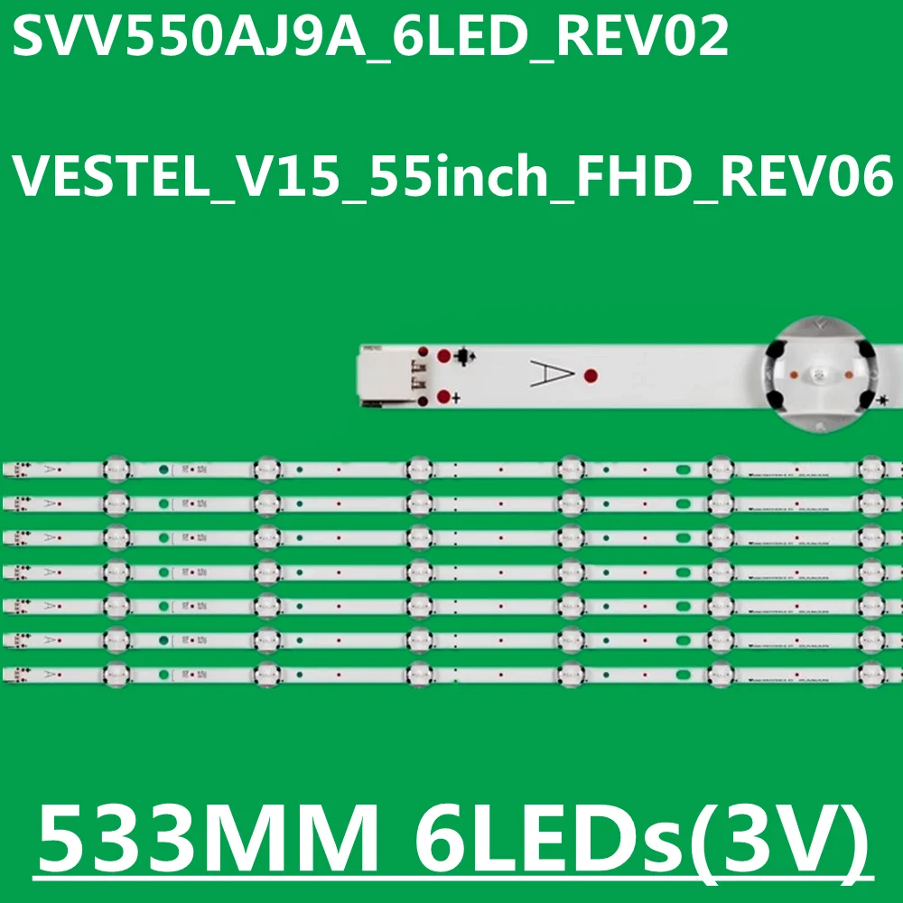 

LED Backlight Strip 6leds For VES550UNDL-2D-N12 LUX0155003/01 55FX610F 55R6010F 55R6520F 55FX610F 55FX620F 55HB6T72U P55FS0756A