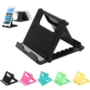 Mini Adjustable Creative Portable Universal Folding Plastic Phone Holder Tablet Computer Stand For ipad iPhone Samsung Xiaomi