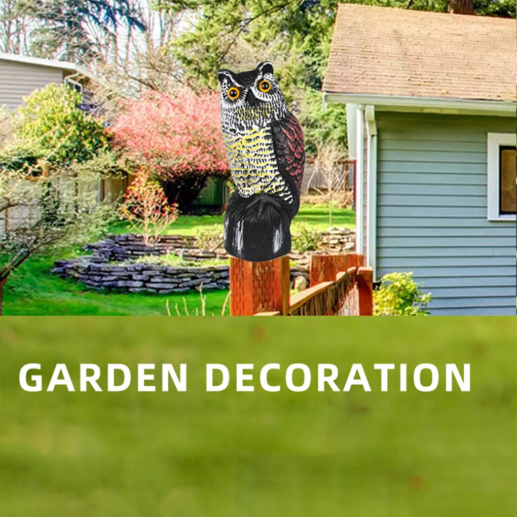 ABS Clear Texture Garden Owl Decor For Scaring Away Birds And Soft Texture Is Not Easy To Break.