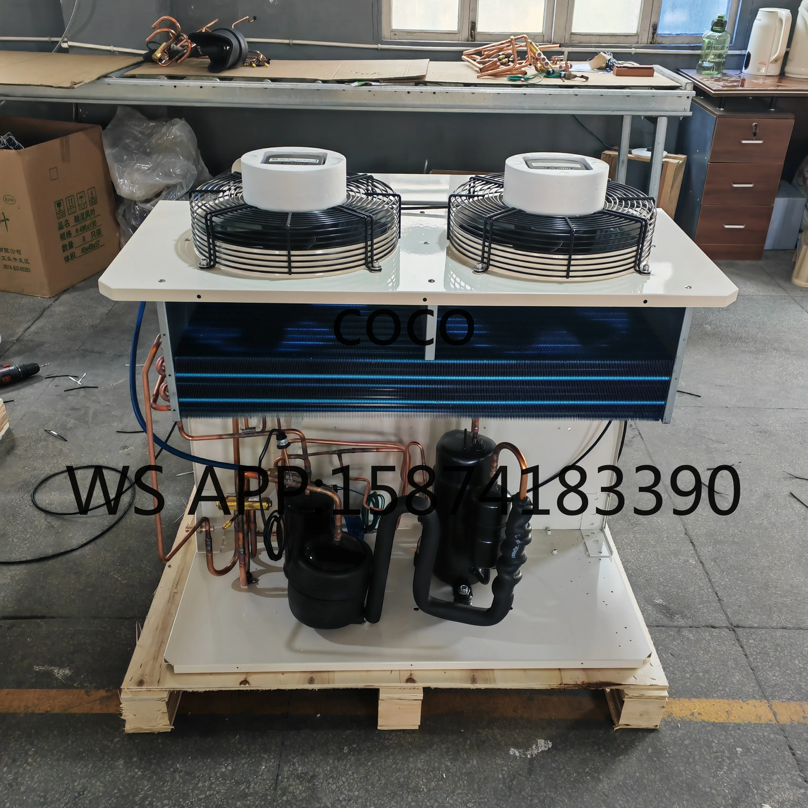 R404A 3HP Wall-Mounted Condensing Unit Side Embedded Fixed Frequency Integrated Cold Room Equipment