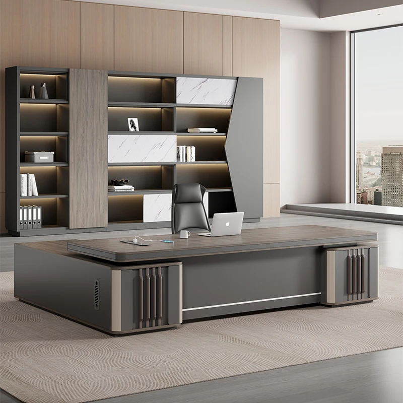 

Стол Компьютерный стол Угловой стол с выдвижными ящиками Подъемный стол Boss L Столы Офисная мебель середины века Комната Офисы Игровые столы