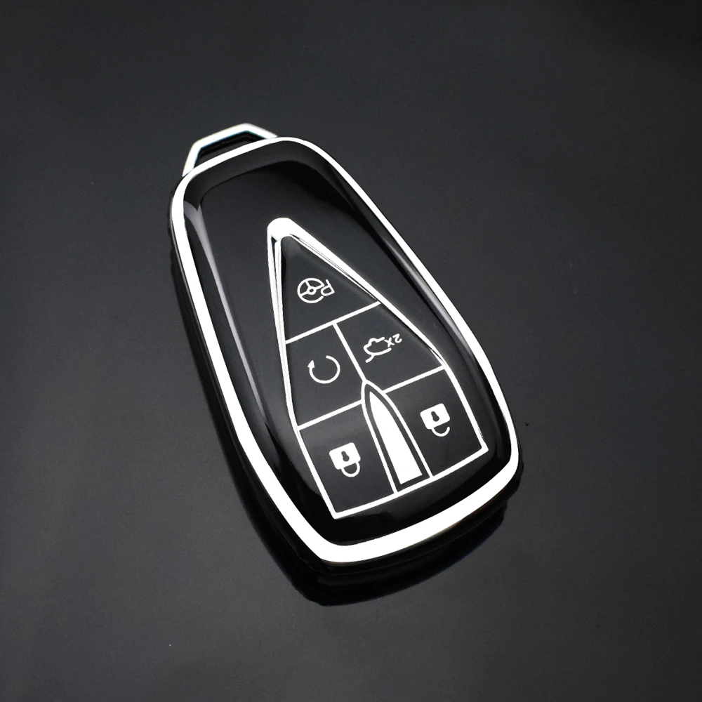 5 Buttons TPU Car Remote Key Case Cover for Changan CS35 Plus CS55 Plus CS75 Plus 2019 2020 Auto Shell Fob Protector Bag Holder