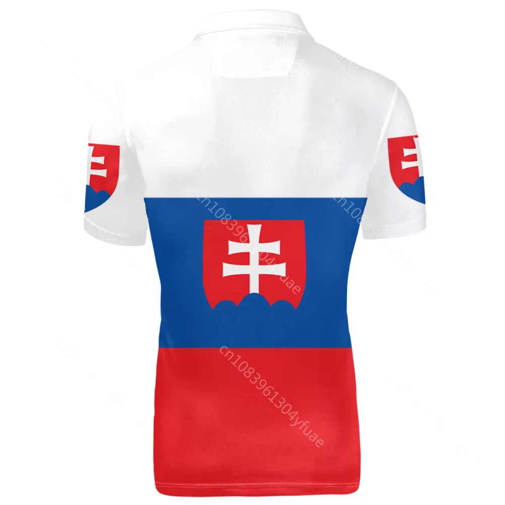 Slovakia Youth Custom Name Number Lapel T Shirt Nation Flag Slovensko Country Slovak Republic College Print Photo Logo Clothes