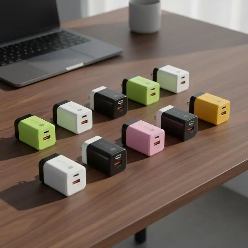 20W US Fast Wall Charger Dual PD USB Ports Low Temperature High Speed Charging for Smartphones No Overheating