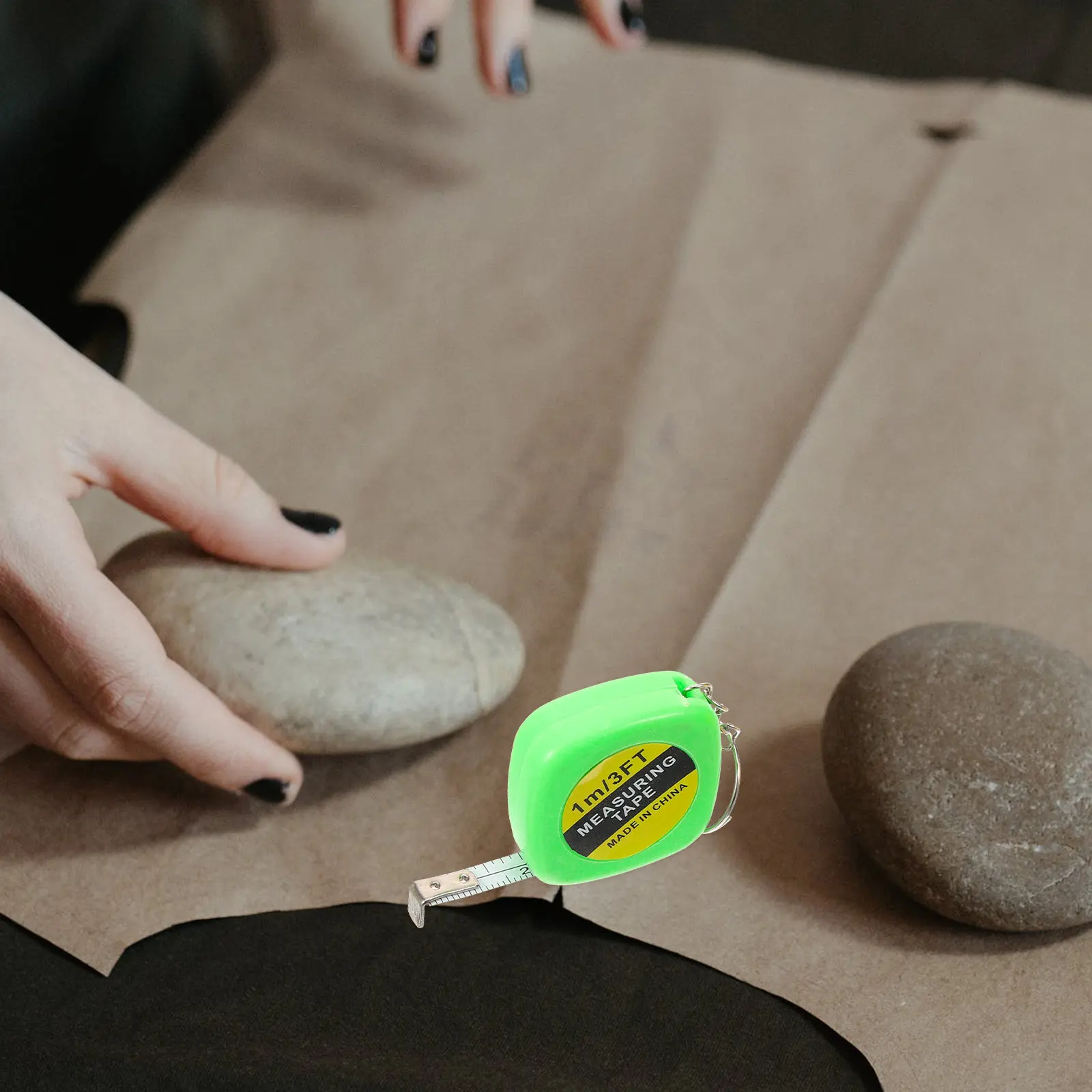 12Pcs Tape Measure Keychain Mini Portable Automatic Retractable Measuring Tool for Home Outdoor Use High Precision Random Color