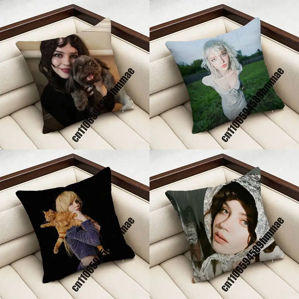 

For S-Sophie Thatcher Throw Pillow Case Sham 45x45cm Decoration Square Bed Pillowcase Pad Cover