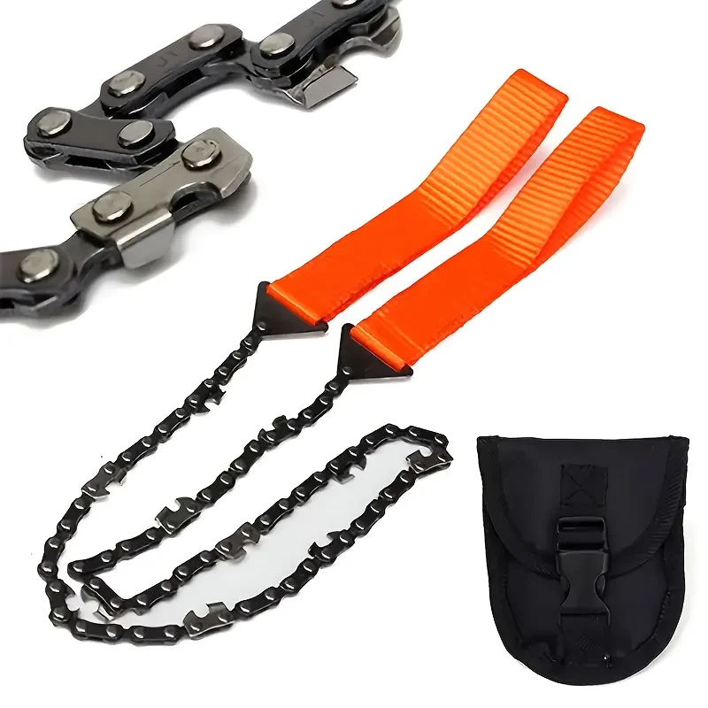 Portable Pocket Chainsaw Hand Rope Saw Outdoor Survival Emergency Tool for Camping Hiking Tree Cutting Woodworking