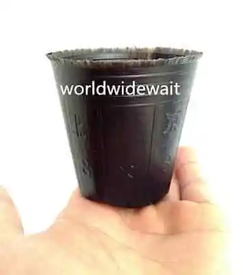 Новые 5 лотов пластиковых цветочных горшков, круглые контейнеры для пищевых растений, черные Новые 5 лотов пластиковых цветочных горшков, круглые контейнеры для пищевых растений, черные