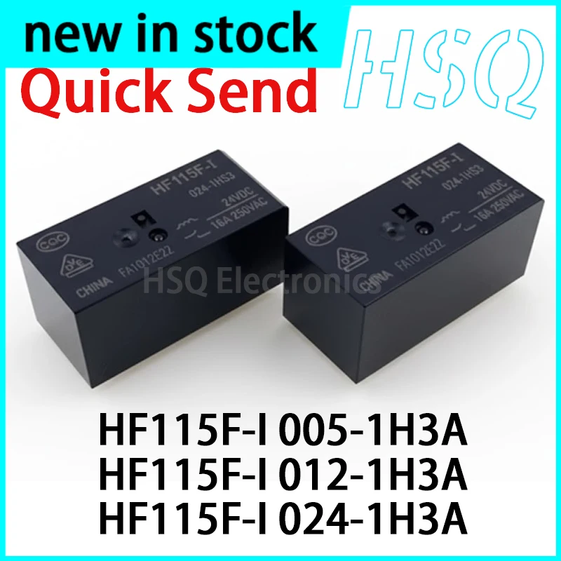 2PCS  New HF115F-T 005 012 024-1H3A 6-pin 16A Relay