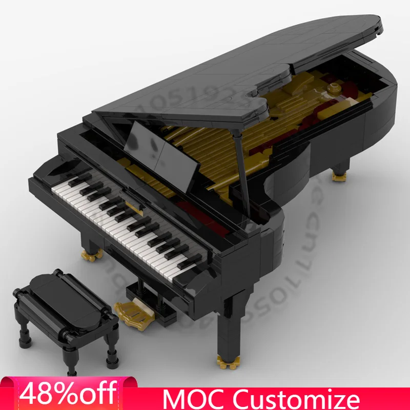 

Набор для сборки концертного пианино MOC (501 деталь) – Романтический концертный фортепиано, модульный конструктор, развивающая игрушка для детей, технологичный креативный дизайн, DIY-сборка, подарок