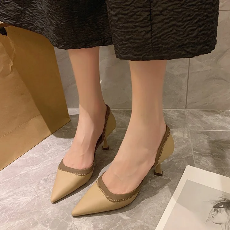 2023 Women\'s High-heeled Slippers Elegant Fashion Pointy High-heeled Women\'s Mule Summer Fashion Party Ball Shoes Women Shoes